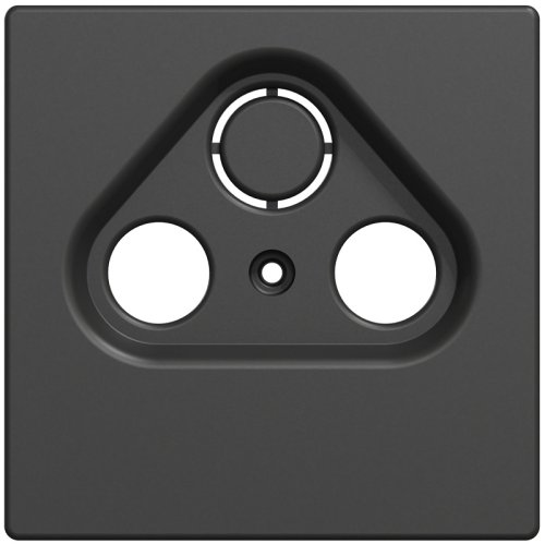 Лицевая панель Schneider Electric Merten D-Life для 3-м. розетки TV+R+SAT антрацит картинка